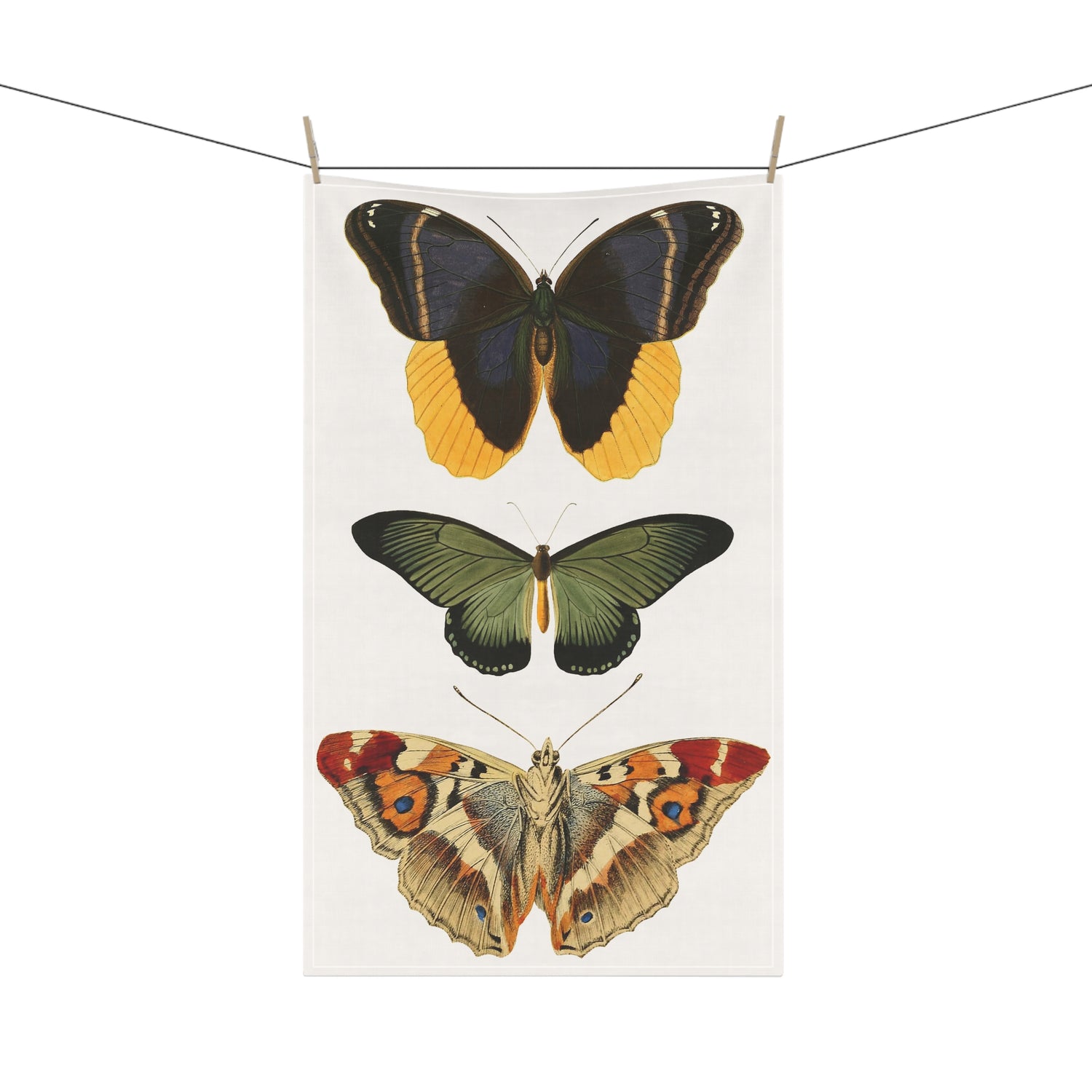 Woodland Royals Kitchen Towel - Cotton Twill - 18" x 30" - Bring Regal Beauty to Your Kitchen with Nature’s Finest! From our Timeless Butterfly Wings Collection.