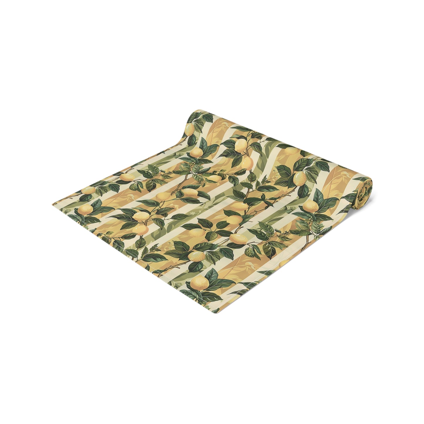 Lemon Grove Elegance Table Runner - Cotton Twill - Available in 2 sizes: 16" x 72" and 16" x 90".