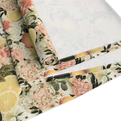 Old World Citrus Delight Table Runner - Cotton Twill - Available in 2 sizes: 16" x 72" and 16" x 90".