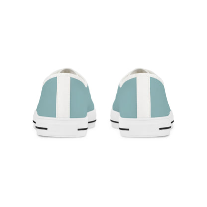 Glacial Ocean Men's Two-Tone Low Top Sneakers - Step into the Arctic - Where Glacial Cool Meets Oceanic Depth!