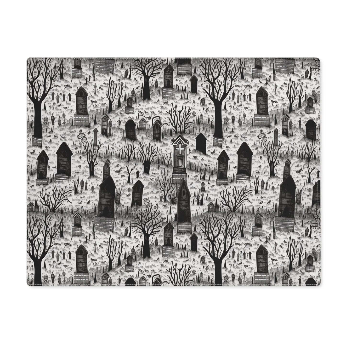 Spooky Gothic Cemetery Chic Placemat - 18" x 14".