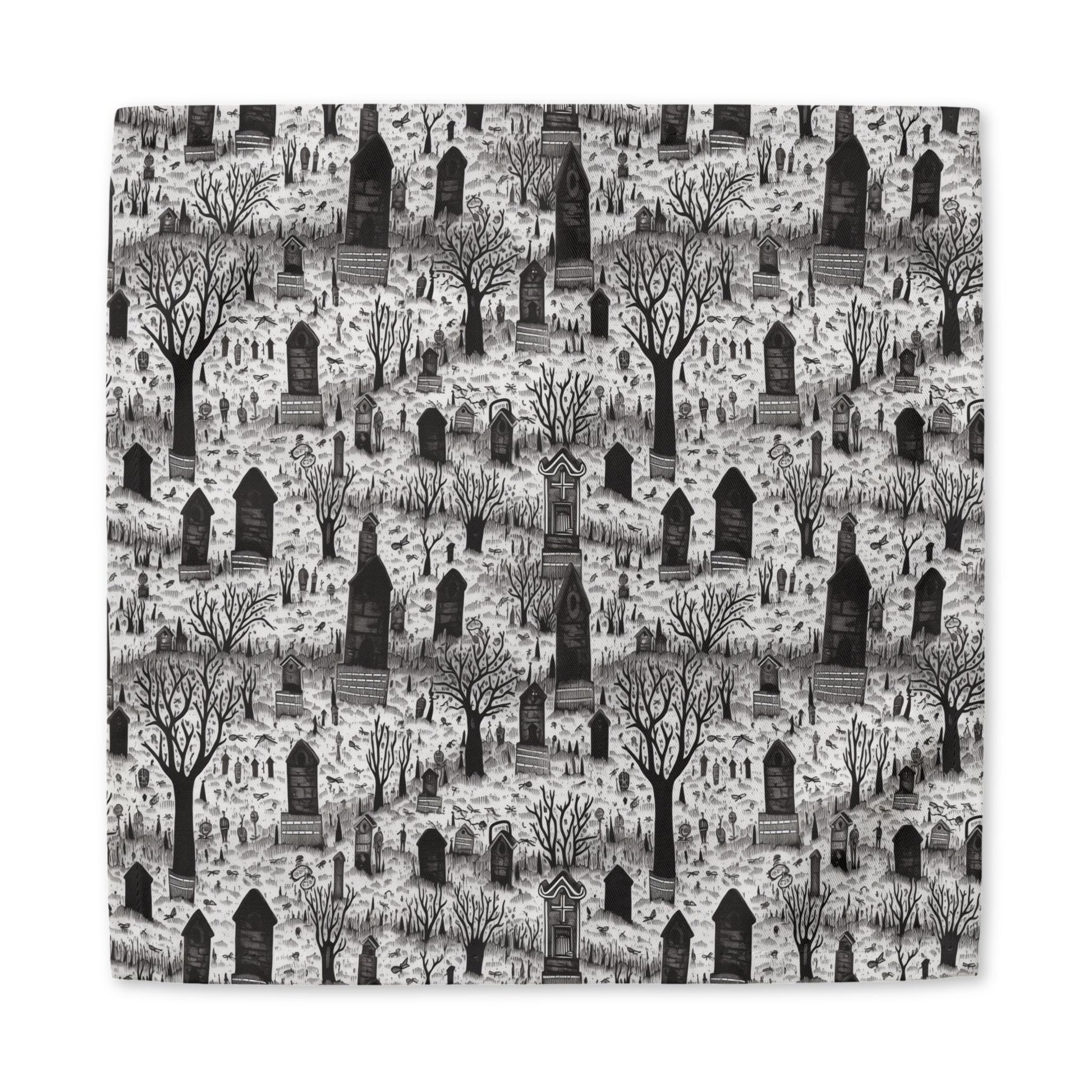 Spooky Gothic Cemetery Chic cotton twill napkin