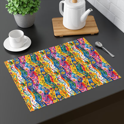 Floral Rhythms Placemat - 18" x 14".