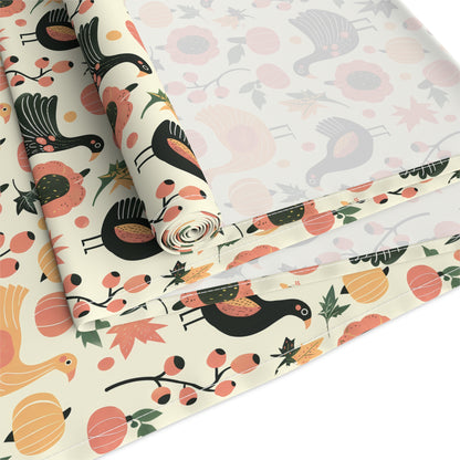 Turkey Trot Harvest Table Runner - Cotton Twill - Available in 2 sizes: 16" x 72" and 16" x 90".