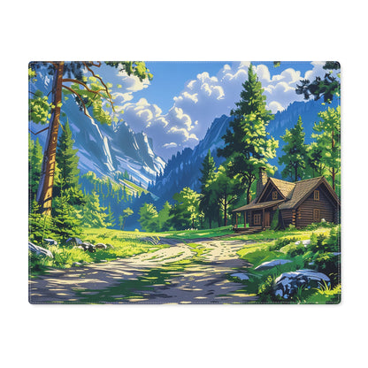 Dreams Of A High Mountain Log Cabin Placemat - 18" x 14".