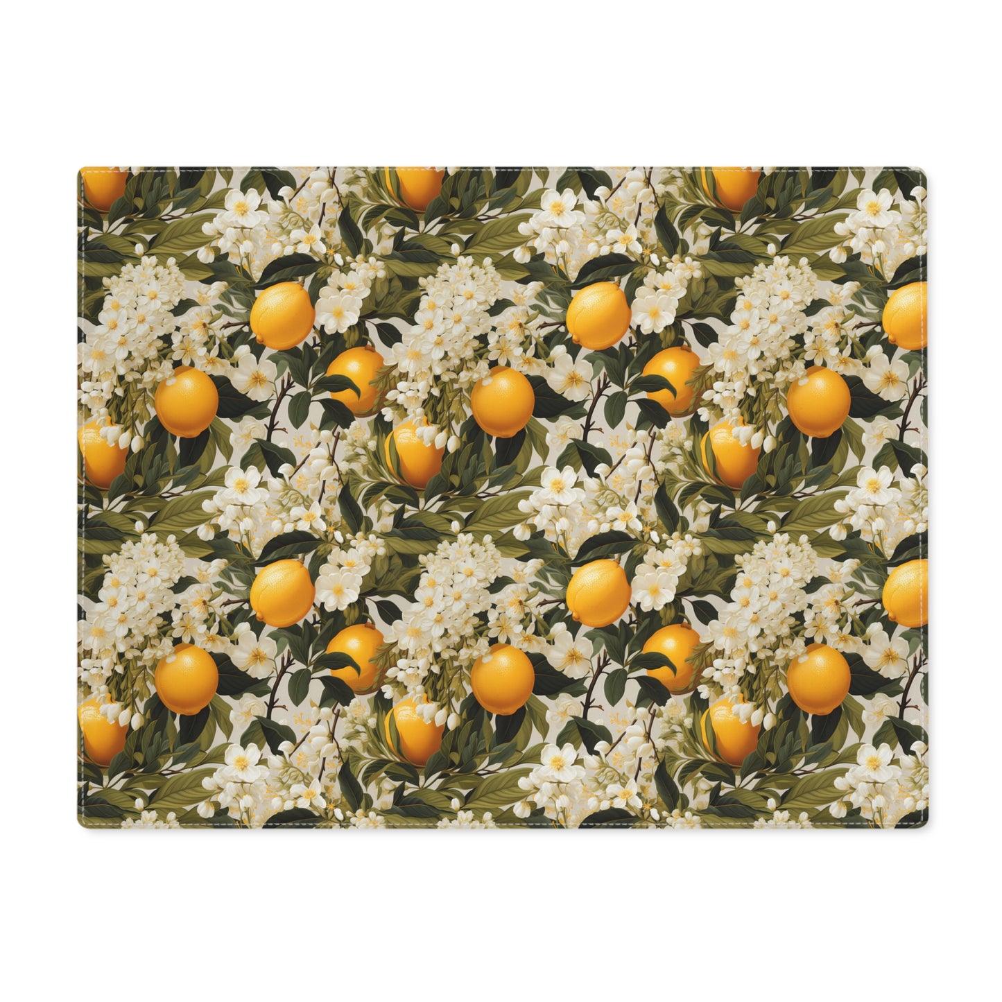 Lemony Blossoms Placemat - 18" x 14".