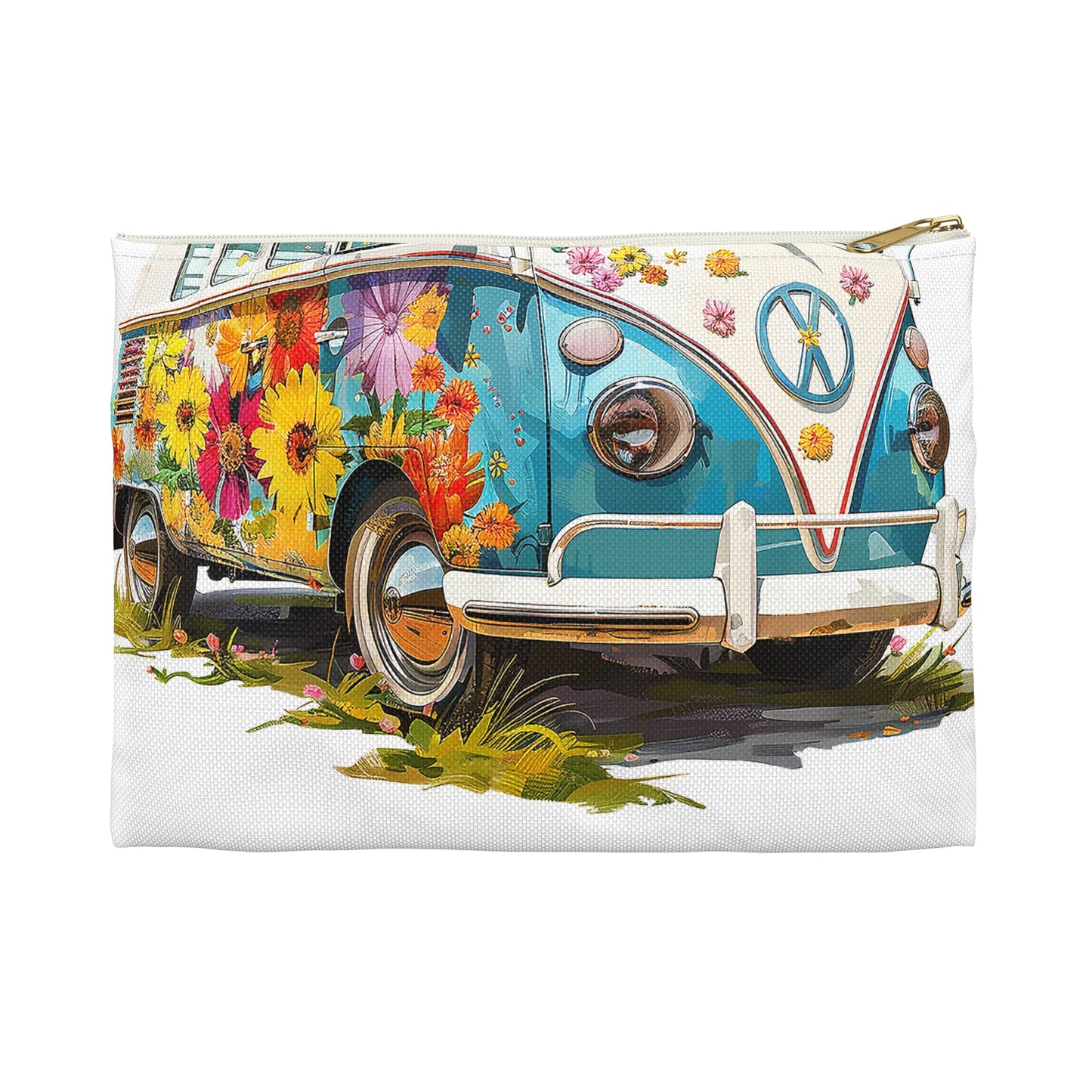 Beach Surfer Dudes & Retro Rides Accessory Pouch - Surf's Up for Your Essentials! Available in 2 sizes.