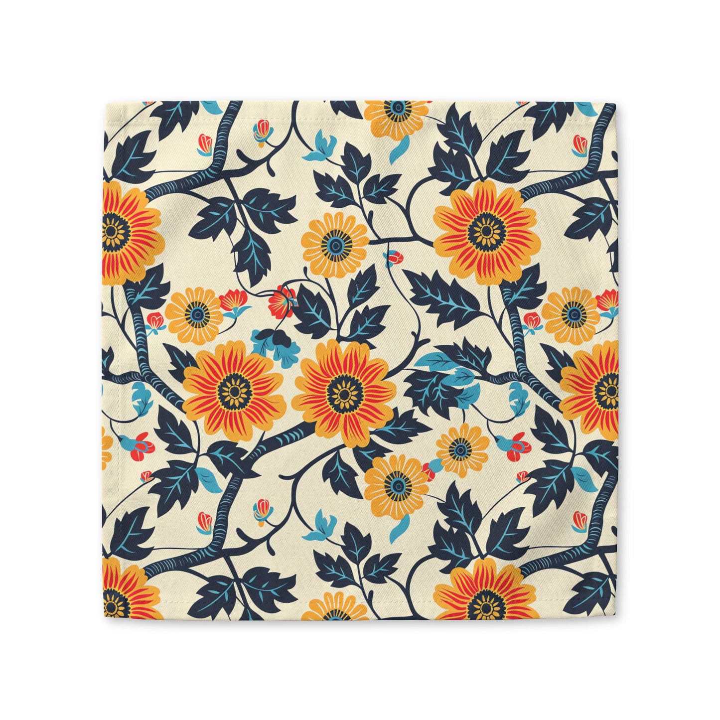 Golden Vine Tapestry Cotton Twill Napkin - Available in 2 sizes: 10" x 10" and 22" x 22".