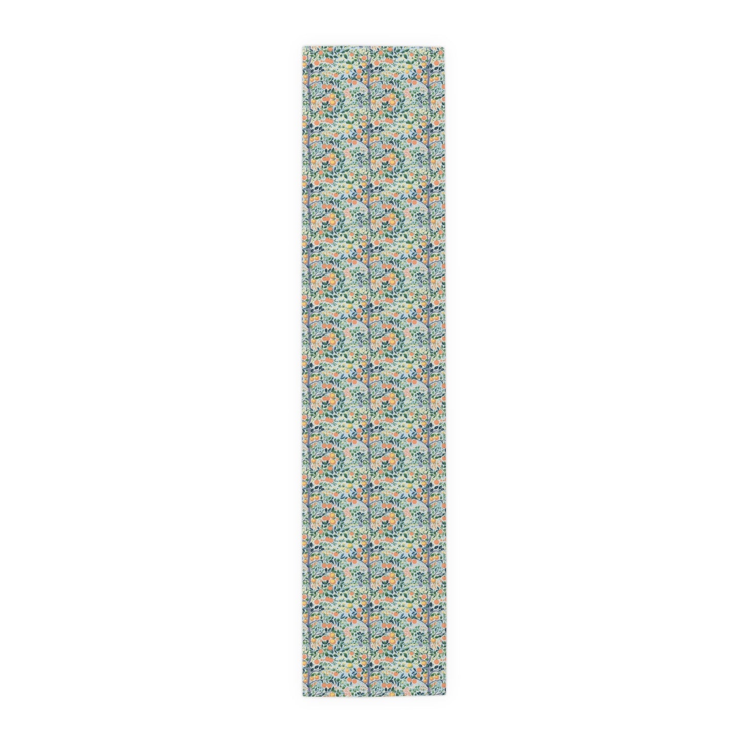 Modern Citrus Tree Table Runner - Cotton Twill - Available in 2 sizes: 16" x 72" and 16" x 90".