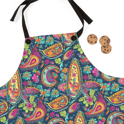 Psychedelic Paisley Party Adult Apron