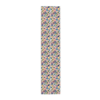 Pop Art Swirls Table Runner - Cotton Twill - Available in 2 sizes: 16" x 72" and 16" x 90".