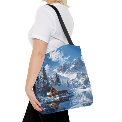 Winter Wonderland Retreat Tote Bag - Embrace Winter's Serenity with this Tote! - Available in 3 sizes.