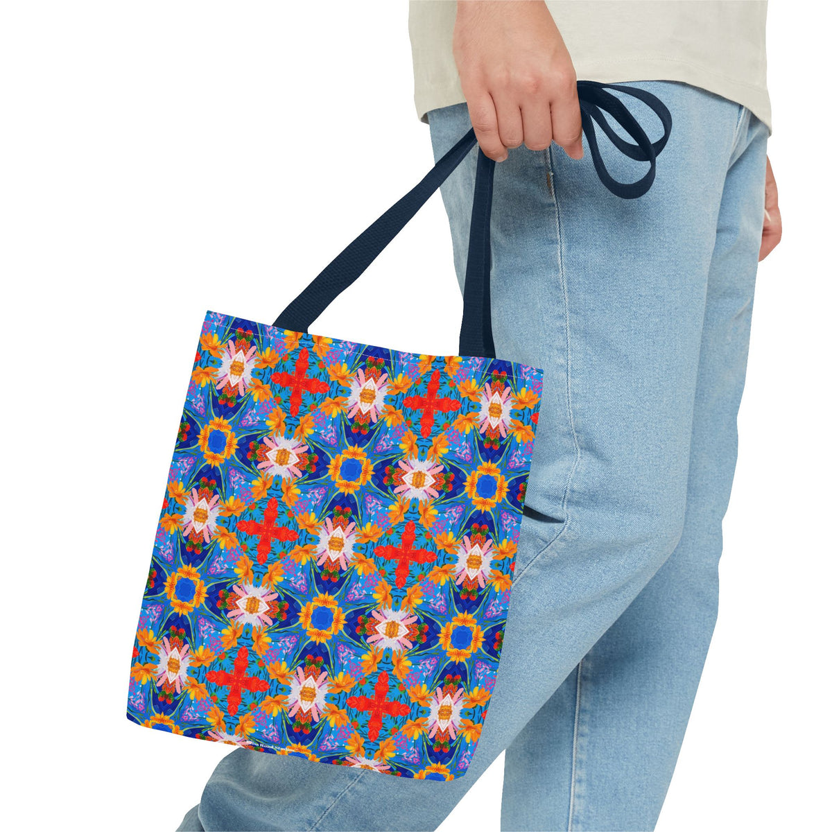Floral Tapestry Wanderlust Tote Bag - Wander in Style with a Tapestry of Color! Available in 3 sizes.