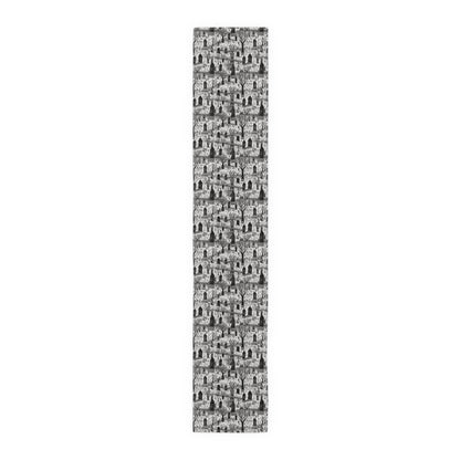 Spooky Gothic Cemetery Chic Halloween Table Runner - Cotton Twill - Available in 2 sizes: 16" x 72" and 16" x 90".