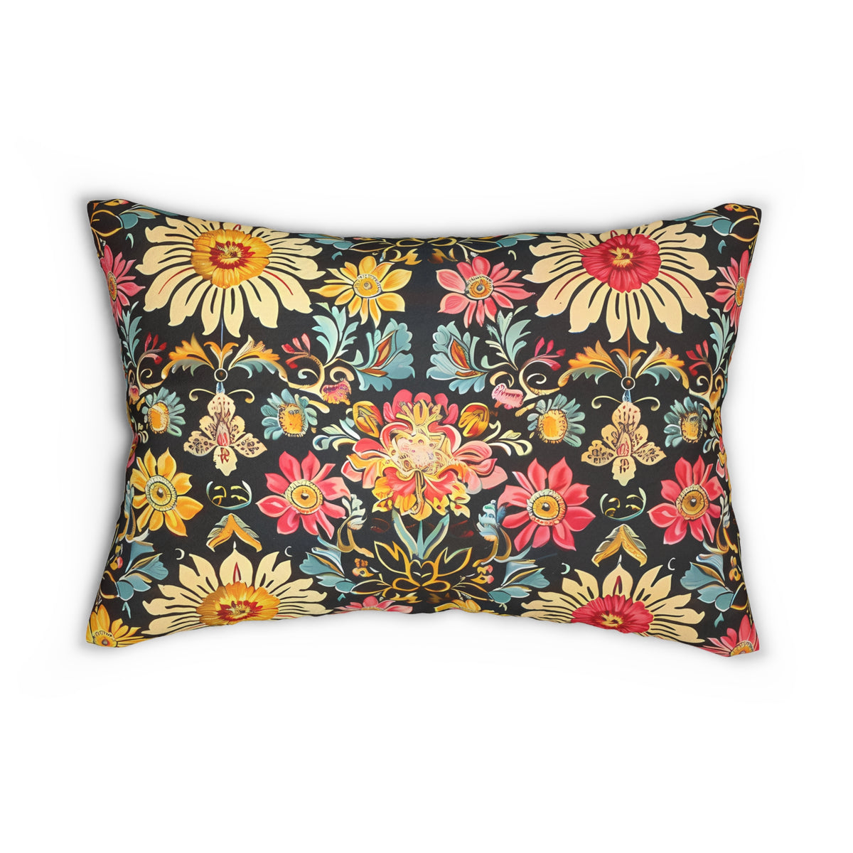 Victorian Vintage Vibes Lumbar Pillow - Spun Polyester - Double-Sided Print - Concealed Zipper - 20 x 14