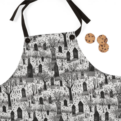 Spooky Gothic Cemetery Chic Adult Apron
