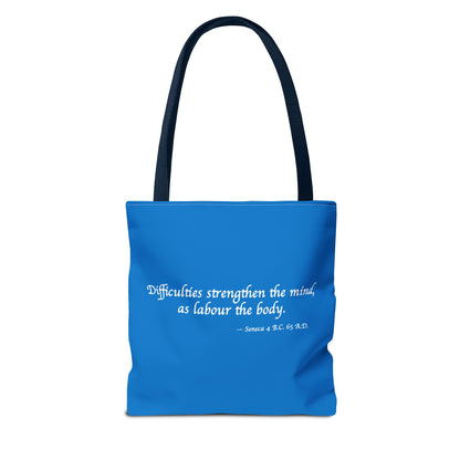 Strength Through Challenges Tote Bag - Carry Wisdom - Embrace Strength! Available in 3 sizes.
