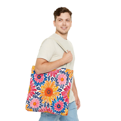Sunsplash Petals Tote Bag - Radiate Sunshine and Style Wherever You Go! Available in 3 sizes.