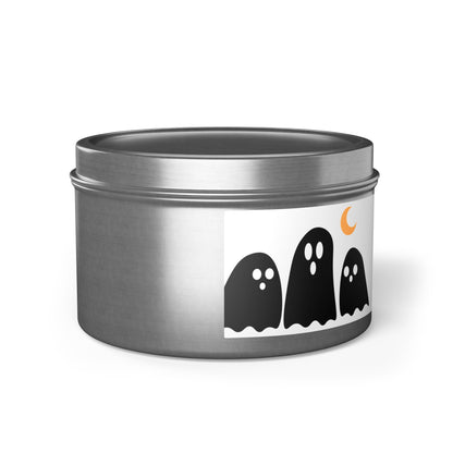 Spooky Specter Glow Tin Candle. Ghostly Glow To Go. Available in 2 sizes, 3 finishes, and 5 scents.