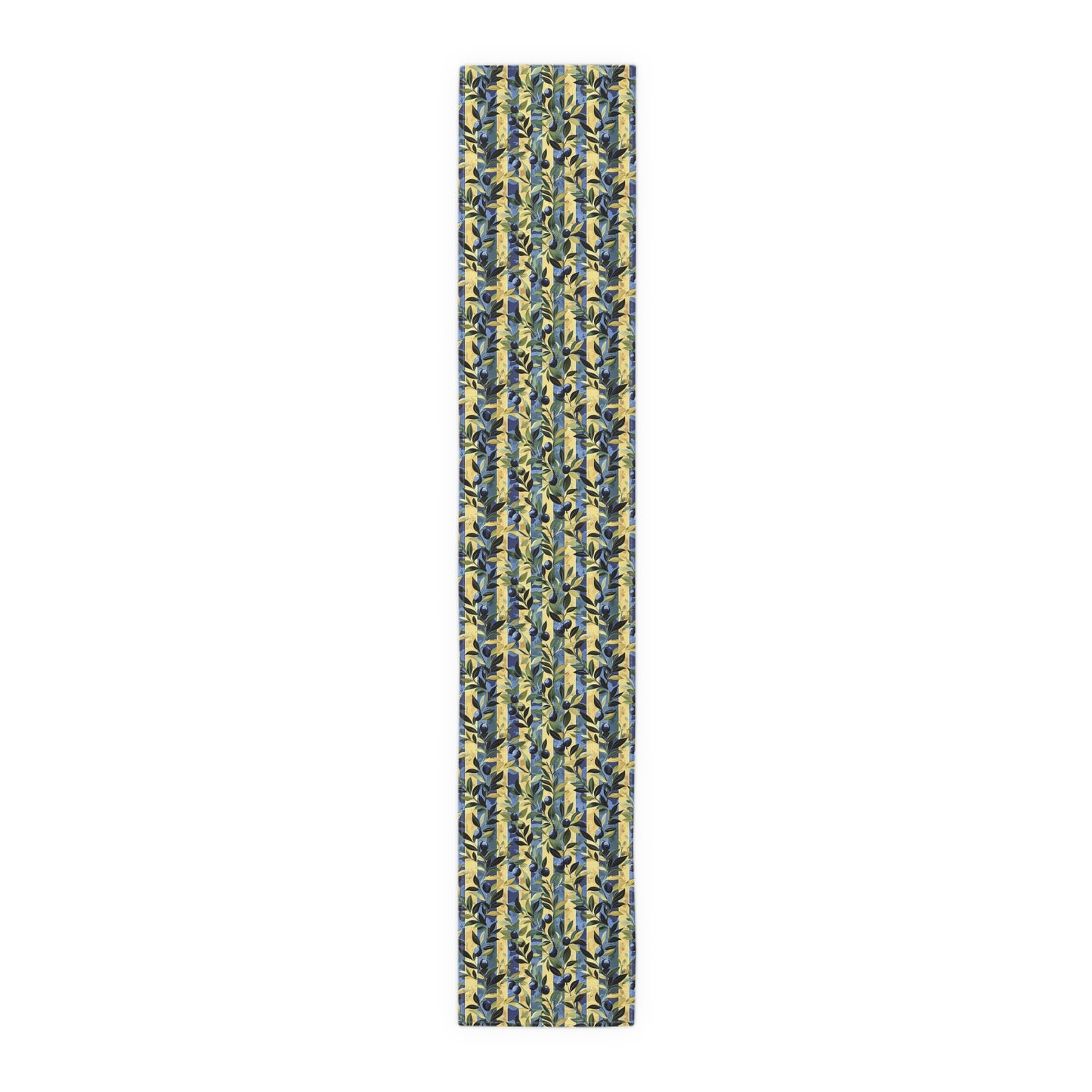 Olive Orchard Stripes Table Runner - Cotton Twill - Available in 2 sizes: 16" x 72" and 16" x 90".