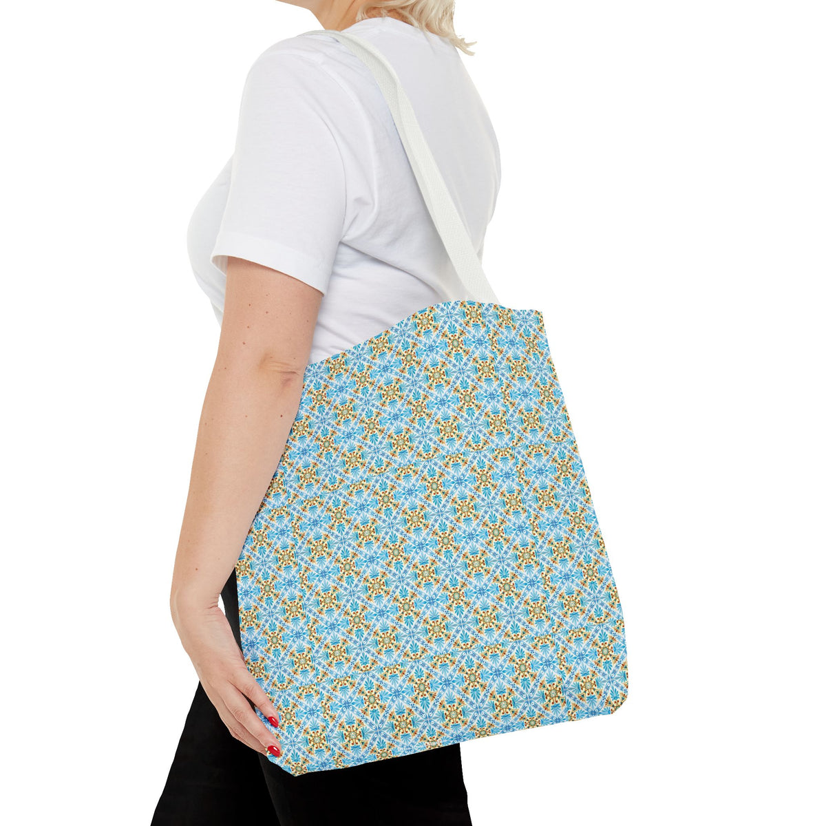 Mediterranean Mosaic Tote Bag - Cool, Calm, Collected - Carry Mediterranean Charm Everywhere! Available in 3 sizes.