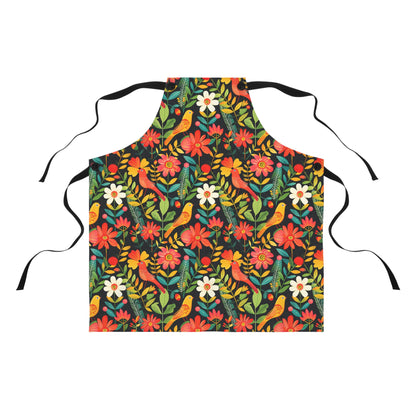 Blooming Bird Wonderland Adult Apron - 100% Polyester - Detachable Adjustable Straps - One Size.