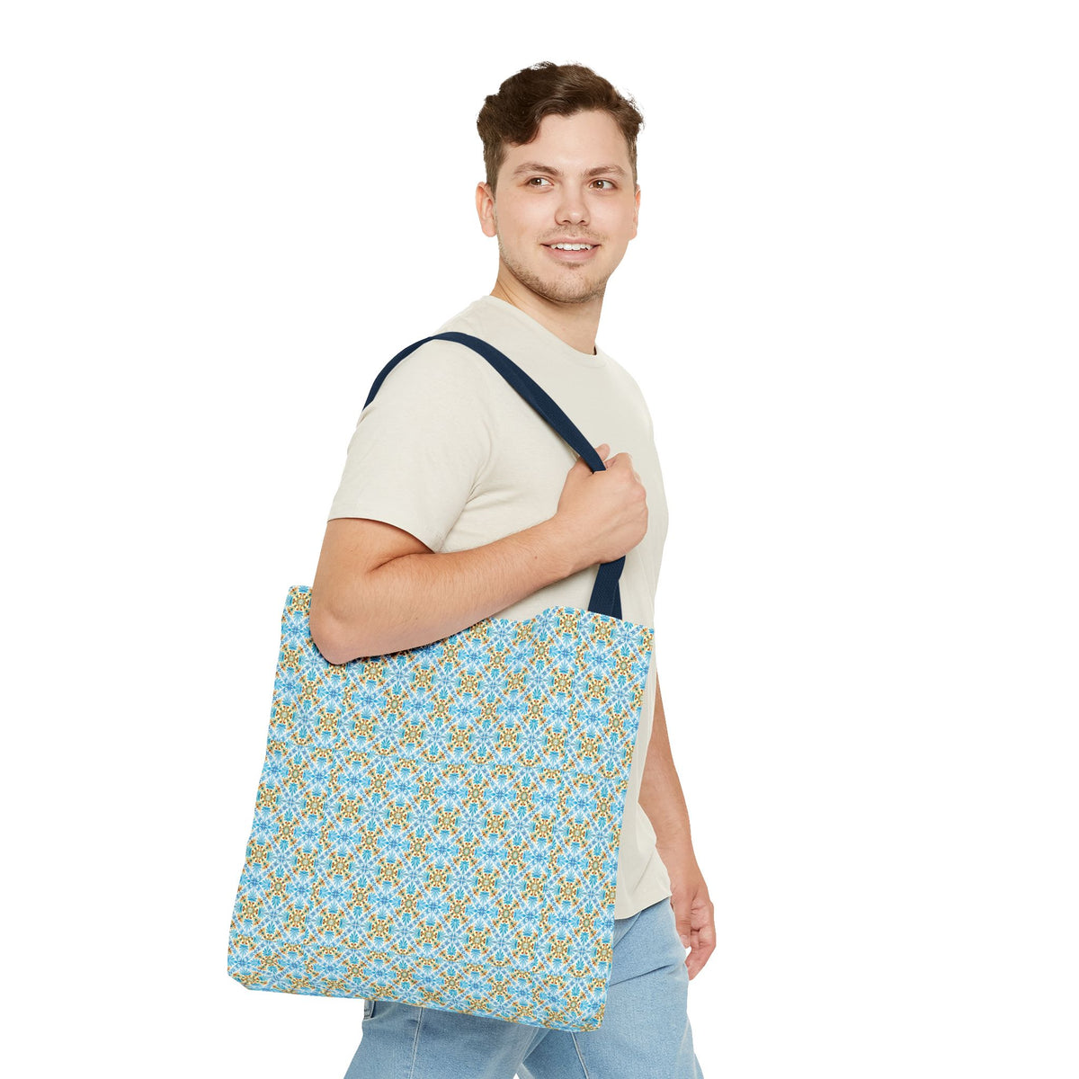 Mediterranean Mosaic Tote Bag - Cool, Calm, Collected - Carry Mediterranean Charm Everywhere! Available in 3 sizes.