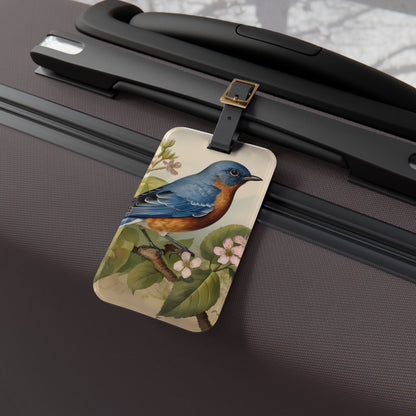 Bluebird Botanical Acrylic Luggage Tag - Travel with Nature’s Grace—The Bluebird Botanical Acrylic Luggage Tag!