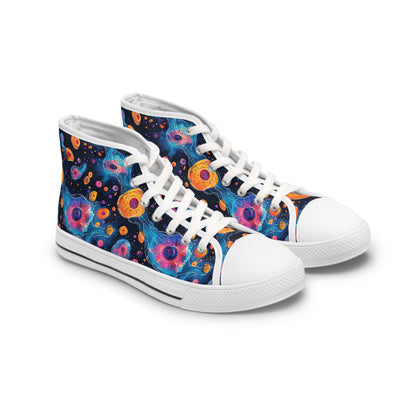 Birth of Celestial Life Ladies' High Top Sneakers - Step into the Cosmos of Style!