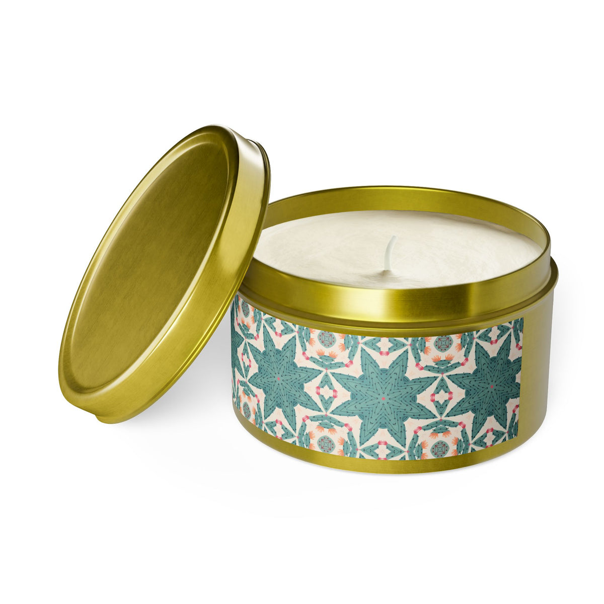 Desert Cactus Star Tin Candle. Southwest Starlight in a Tin. Available in 2 sizes, 3 finishes, and 5 scents.