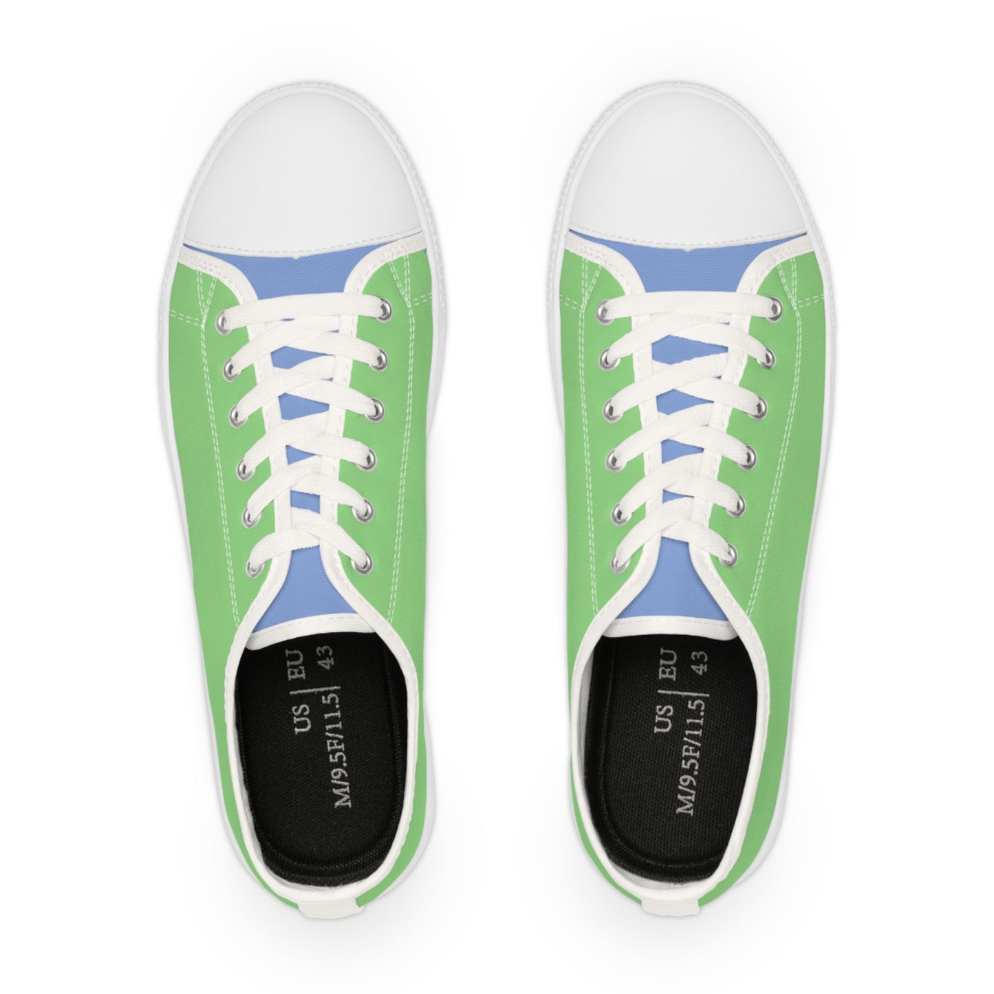 Meadow Stream Men's Two -Tone Low Top Sneakers - Embrace the Outdoors – Where Cool Greens Meet Breezy Blues!