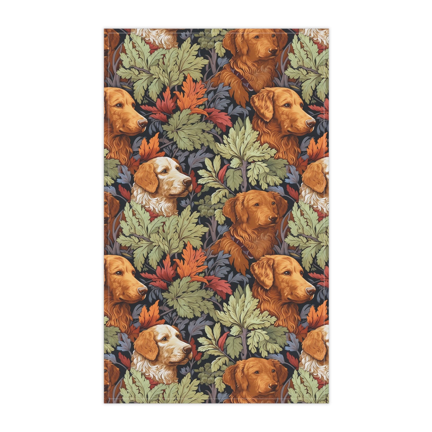 Classic English Dog Tapestry Kitchen Towel - Cotton Twill - 18" x 30"