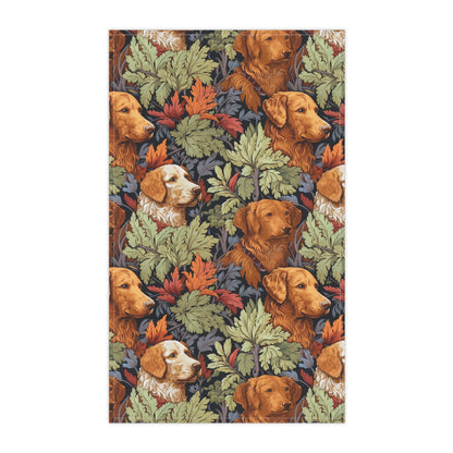 Classic English Dog Tapestry Kitchen Towel - Cotton Twill - 18" x 30"