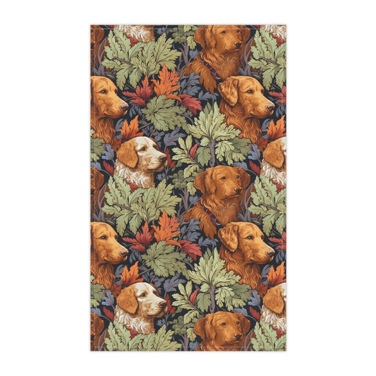 Classic English Dog Tapestry Kitchen Towel - Cotton Twill - 18" x 30"
