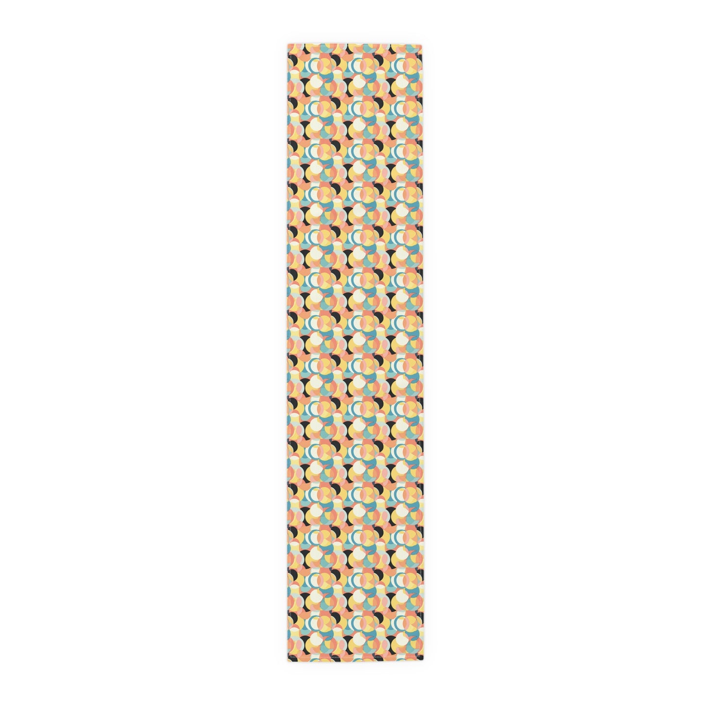 Mod Circle Medley Table Runner - Cotton Twill - Available in 2 sizes: 16" x 72" and 16" x 90".
