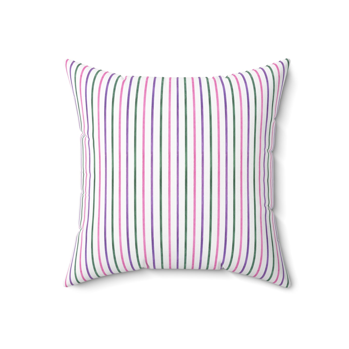 Sorbet Stripe Square Throw Pillow - Spun Polyester - Double-Sided Print - Concealed Zipper - Available in 4 sizes