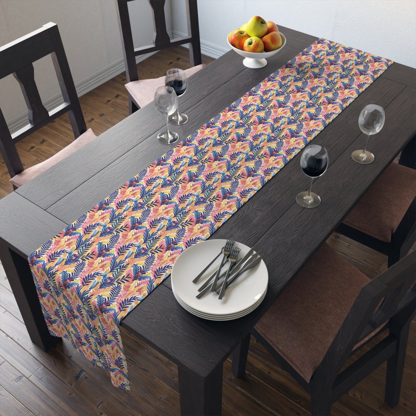 Fern-Tastic Whimsy Table Runner - Cotton Twill - Available in 2 sizes: 16" x 72" and 16" x 90".