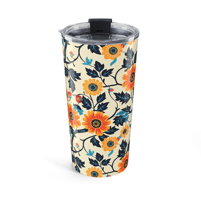 Golden Vine Tapestry Insulated Tumbler - 20 oz. Stainless Steel, Glossy Finish