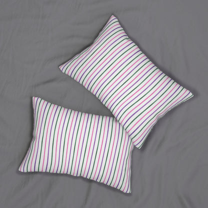 Candy Stripe Lumbar Pillow - Spun Polyester - Double-Sided Print - Concealed Zipper - 20" x 14"