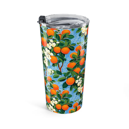 Citrus Blue Bliss insulated tumbler right view