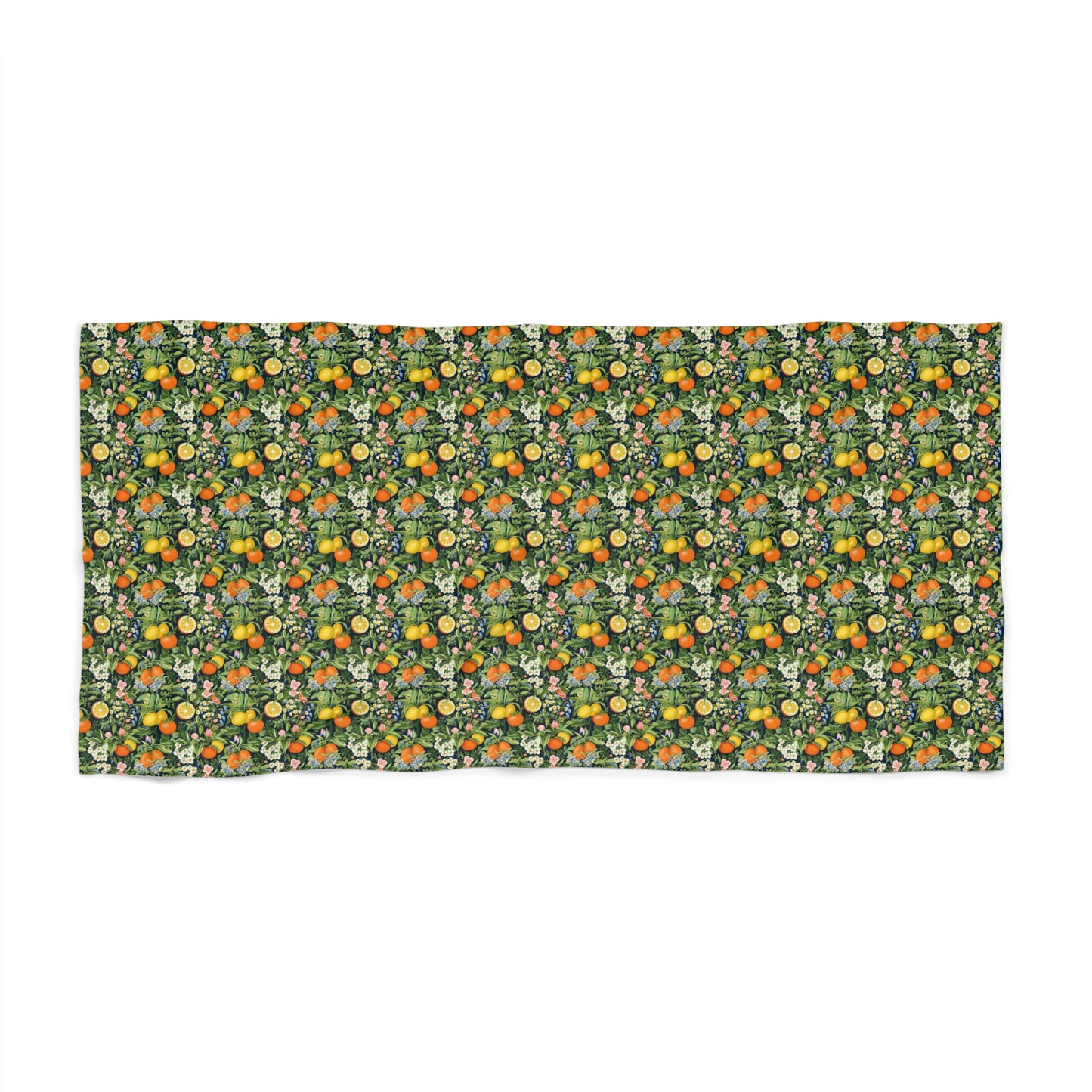 Noble Citrus Mosaic Luxurious Beach Towel - Available in 2 sizes.