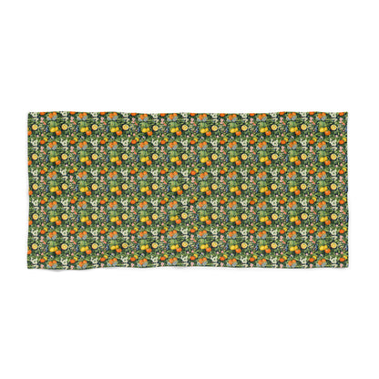 Noble Citrus Mosaic Luxurious Beach Towel - Available in 2 sizes.