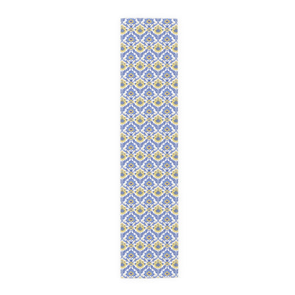 Heritage Bloom Table Runner - Cotton Twill - Available in 2 sizes: 16" x 72" and 16" x 90".
