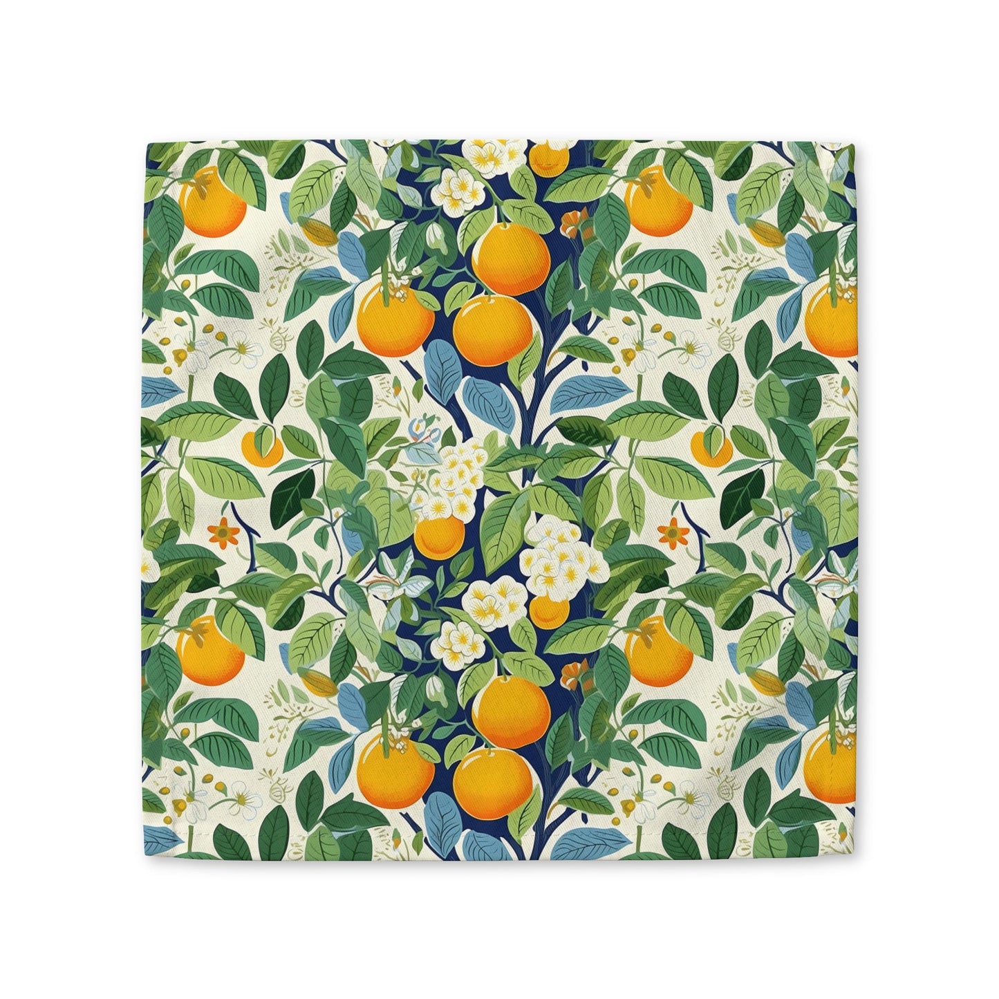 Happy Oranges & Blossoms cotton twill napkin