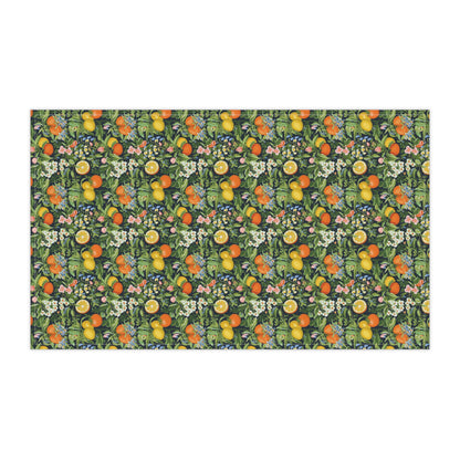 Classic Fruit & Floral Kitchen Towel - 100% Cotton Twill.