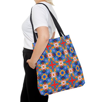 Floral Tapestry Wanderlust Tote Bag - Wander in Style with a Tapestry of Color! Available in 3 sizes.