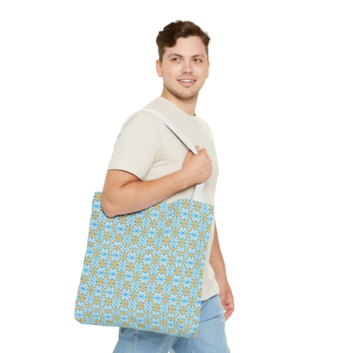Mediterranean Mosaic Tote Bag - Cool, Calm, Collected - Carry Mediterranean Charm Everywhere! Available in 3 sizes.