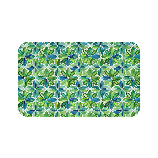 Spring Geo Bath Mat - Step into a Kaleidoscope of Color and Style! Available in 2 sizes.
