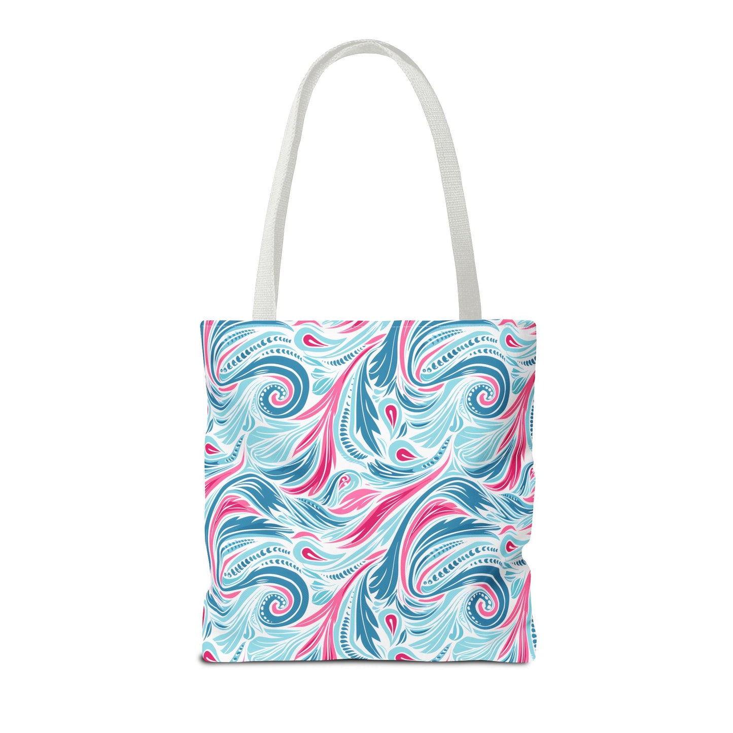 Teal Tide Twirl Tote Bag - Go Through Life with Coastal Charm! Available in 3 sizes.