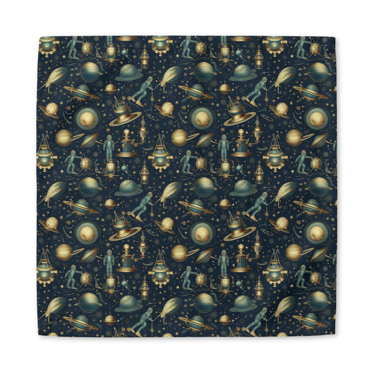 Steampunk Space Explorer cotton twill napkin